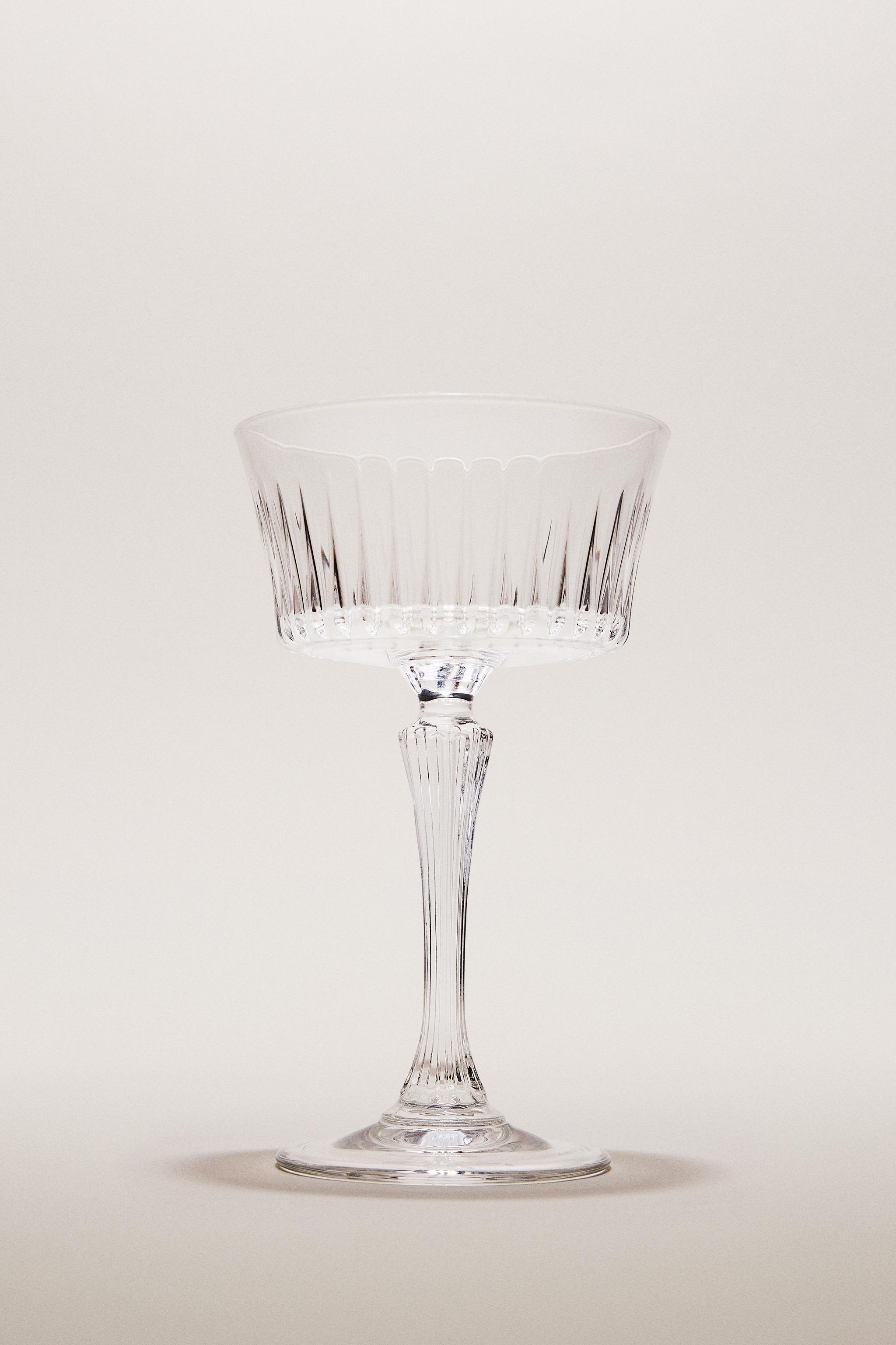 RAISED DESIGN CRYSTALLINE SPARKLING WINE FLUTE